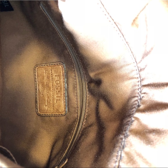 *RARE*Vintage Fossil Leather & Suede Crossbody - Picture 8 of 8